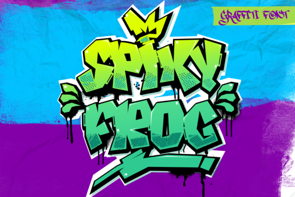 Spiky Frog: The Graffiti Display Font That Transforms Designs