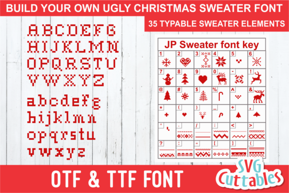 Ugly Christmas Sweater: A Unique Decorative Font for Festive Design Projects